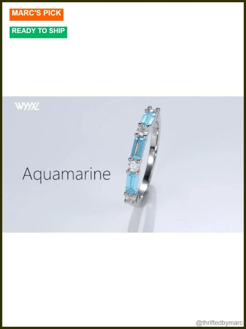 Emerald Cut CZ Half Eternity Band Sterling Silver